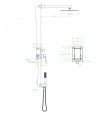 Duschsystem Unterputz Armatur Set PLATO Silber