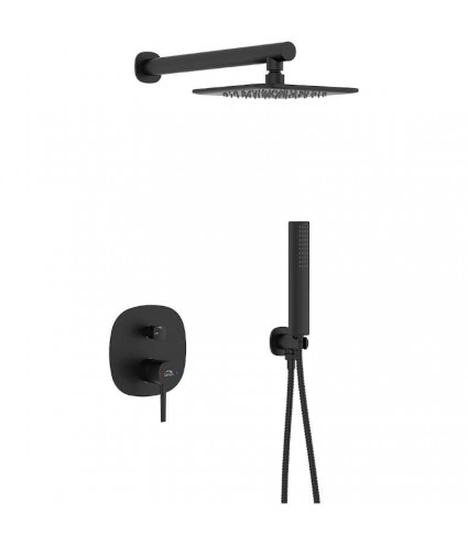 Duschsystem Unterputz Armatur Set POLLA Schwarz