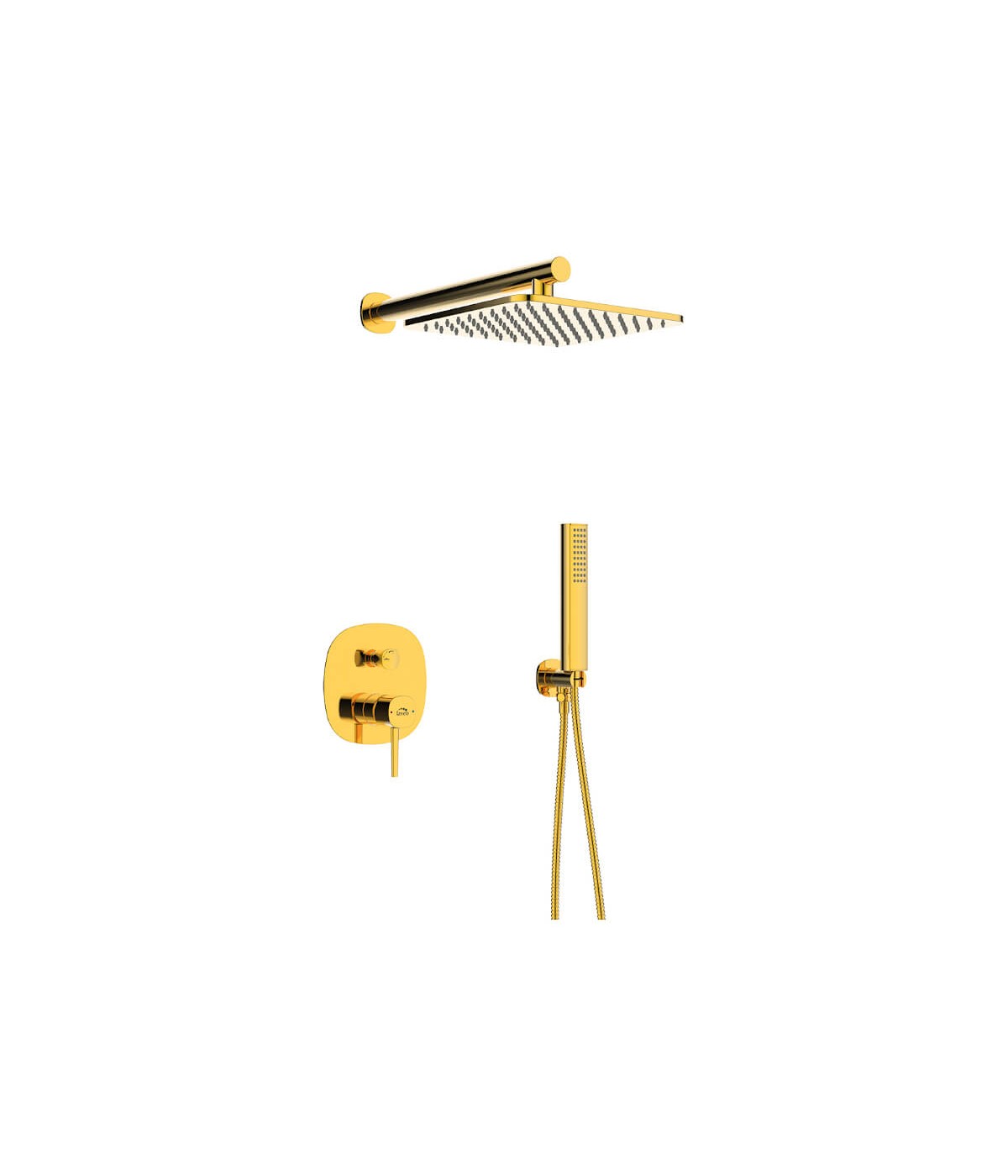 Duschsystem Unterputz Armatur Set POLLA Gold