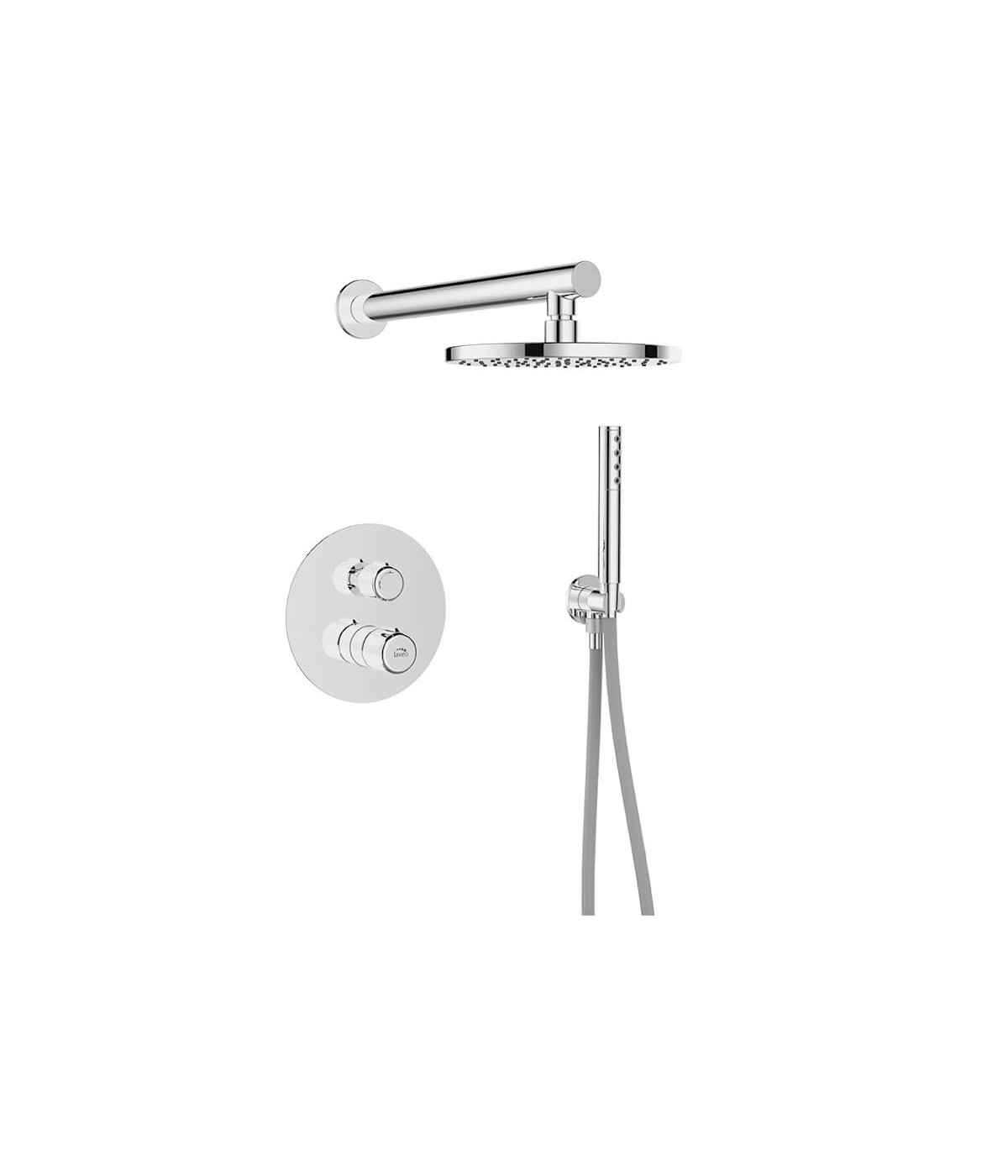 Duschsystem Unterputz Armatur Set PRETTO Silber