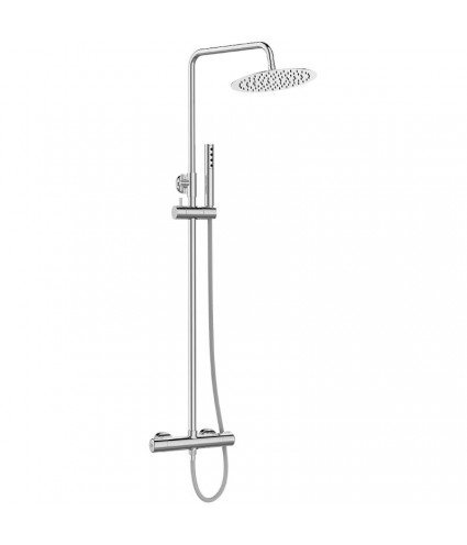 Brausegarnitur Thermostatisch PRETTO Silber Duschsäule