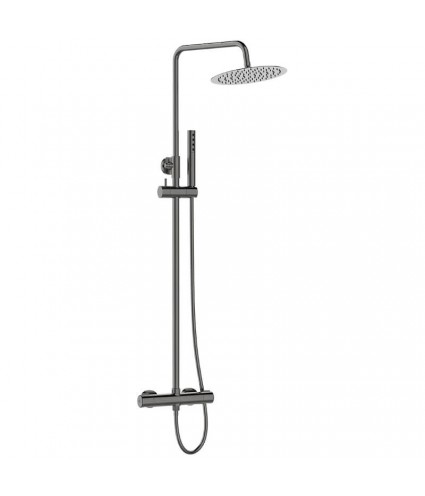 Brausegarnitur Thermostatisch PRETTO Grau Duschsäule