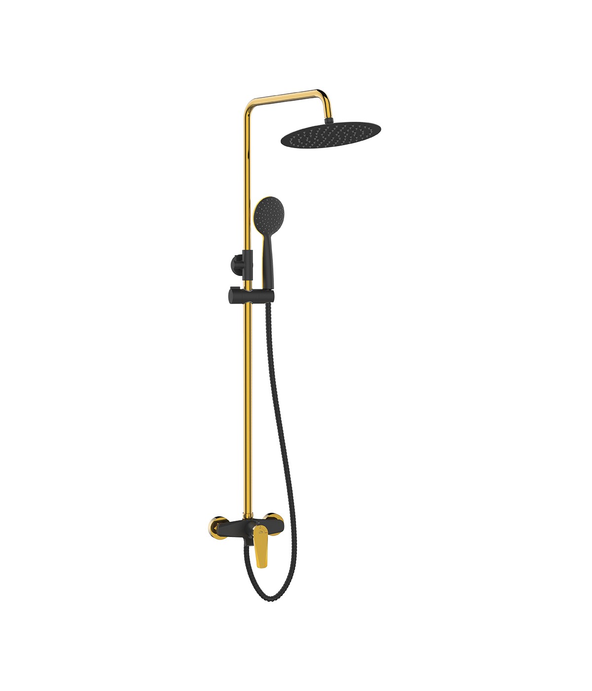 Brausegarnitur RUBIO Schwarz-Gold Duschsäule