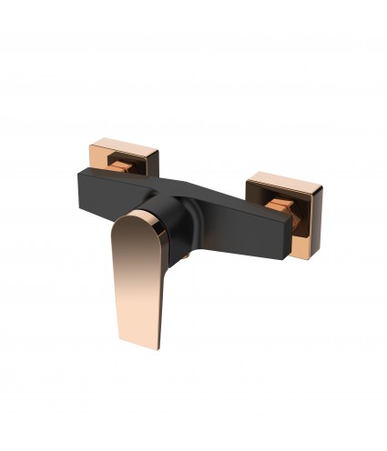 Brausearmatur MIDNIGHTE Schwarz-Gold Badarmatur Duschbatterie