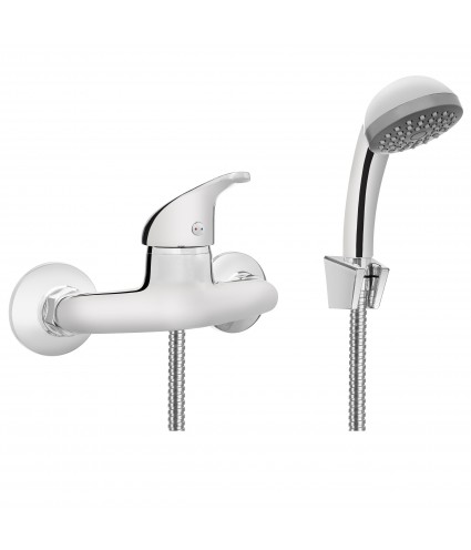 Brausearmatur PEREA Silber Badarmatur Duschbatterie Komplette Set