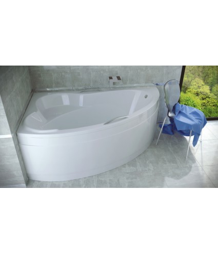 ECKBADEWANNE 160x100 LINKS ADA Ablaufgarnitur + Füße GRATIS