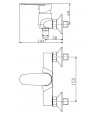 Brausearmatur ESLA Silber Badarmatur Duschbatterie
