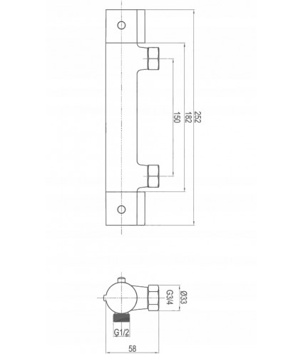 Brausearmatur SLIM Silber Badarmatur Duschbatterie