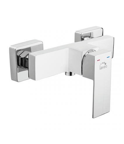 Brausearmatur KVADRATO Silber Badarmatur Duschbatterie