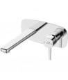 Waschtischarmatur POLLA Silber Badarmatur Waschtischbatterie + Click-Clack