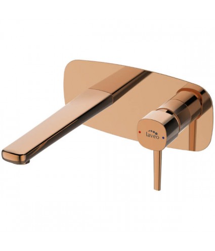 Waschtischarmatur POLLA Rosegold Badarmatur Waschtischbatterie + Click-Clack