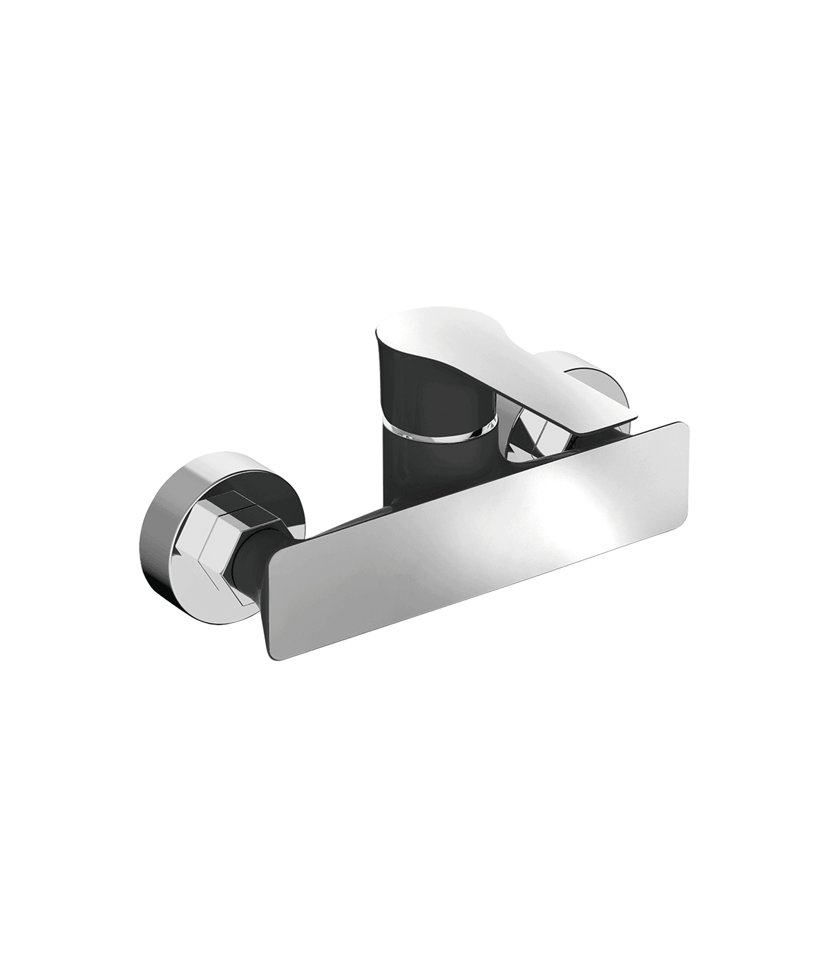 Brausearmatur RAILA Schwarz-Silber Badarmatur Duschbatterie