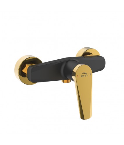 Brausearmatur RUBIO Schwarz-Gold Badarmatur Duschbatterie