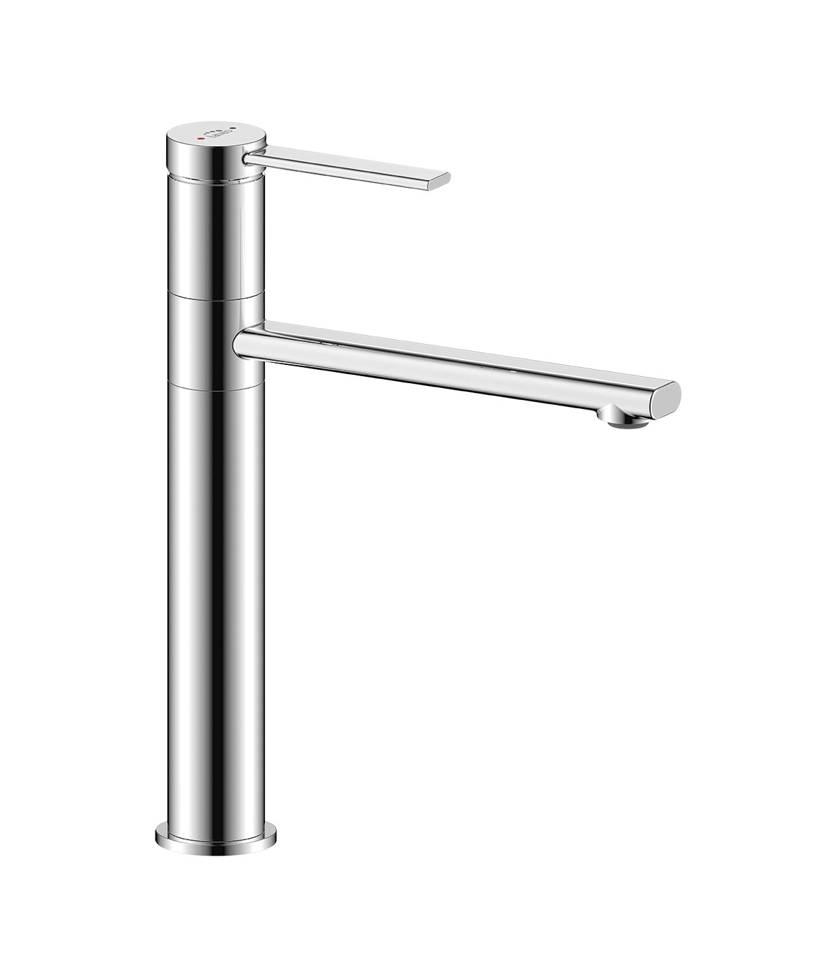 Waschtischarmatur Hoch PINAR Silber Badarmatur Waschtischbatterie + Click-Clack
