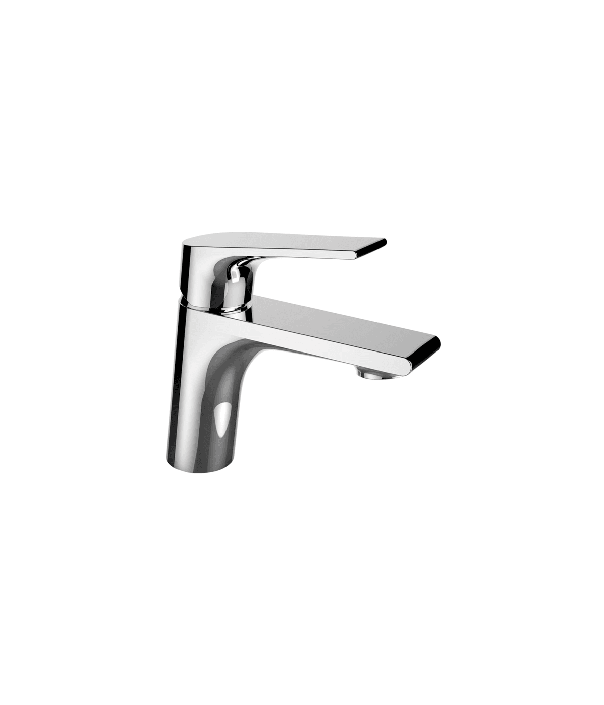 Waschtischarmatur Kleine PLATO Silber Badarmatur Waschtischbatterie + Click-Clack