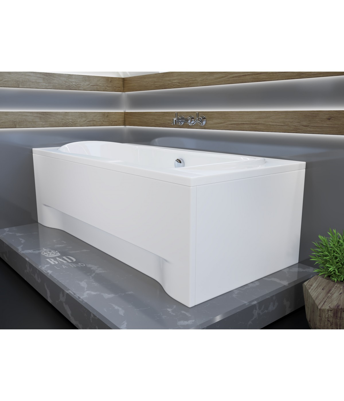 RECHTECK BADEWANNE 170x80 LONG Ablaufgarnitur + Füße GRATIS !