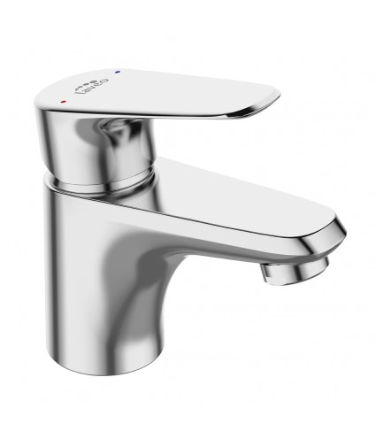 Waschtischarmatur Kleine RONDOZ Silber Badarmatur Waschtischbatterie + Click-Clack