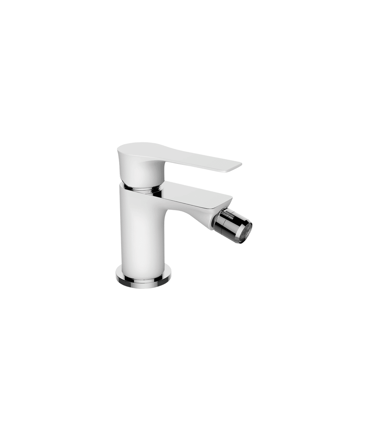 Bidetarmatur RAILA Weiß-Silber Badarmatur Bidet-Mischbatterie