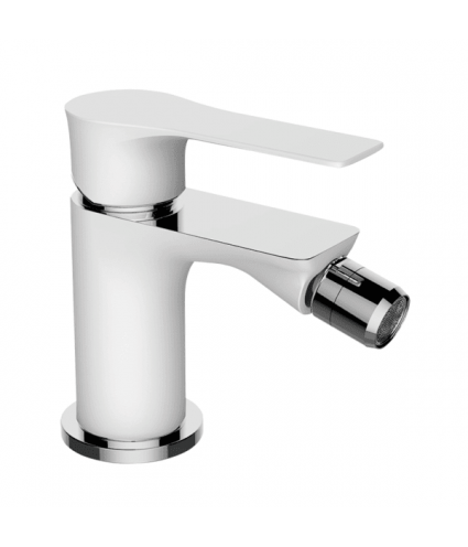 Bidetarmatur RAILA Weiß-Silber Badarmatur Bidet-Mischbatterie