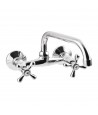 Küchenarmatur Wandmontage ROMA 25 cm Silber Küchenmischer