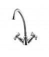 Küchenarmatur Wandmontage ROMA 20 cm Silber Küchenmischer