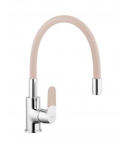 Küchenarmatur JOGA Beige Küchenmischer mit flexiblen Auslauf