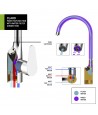 Küchenarmatur CLARO Silber Küchenmischer mit Filterfunktion