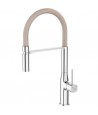 Küchenarmatur POLLA Silber-Beige Küchenmischer mit Magnetgriff