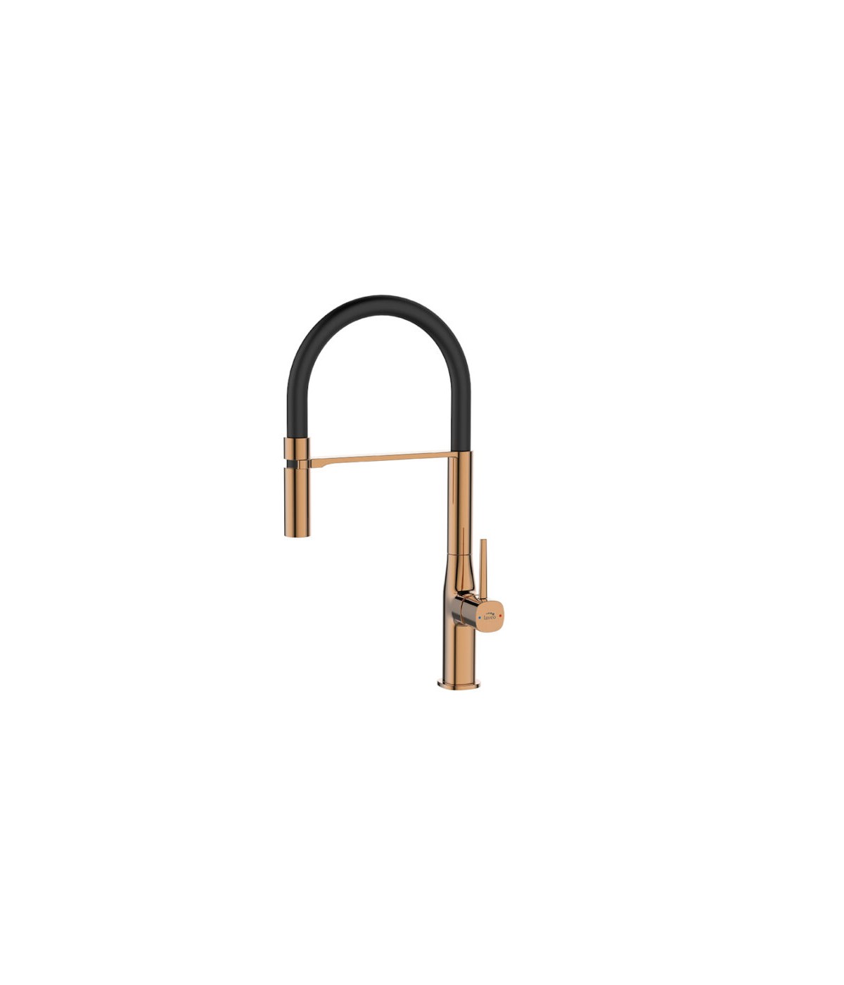 Küchenarmatur POLLA Schwarz-Rosegold Küchenmischer mit Magnetgriff