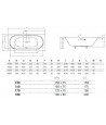 RECHTECK BADEWANNE 150x75 VITAE Ablaufgarnitur + Füße GRATIS !