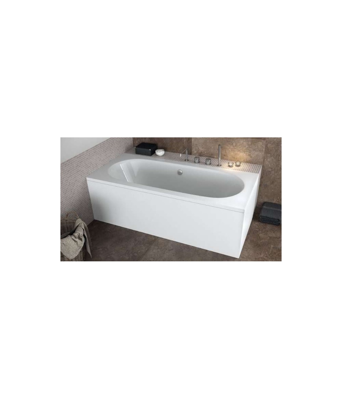 RECHTECK BADEWANNE 170x75 VITAE Ablaufgarnitur + Füße GRATIS !