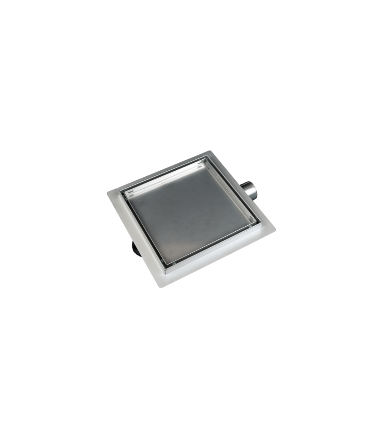 Quadrat Duschrinnen SQ-DRAIN 15x15 cm in Silber, Abfluss Befliesbar 2in1
