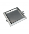 Quadrat Duschrinnen SQ-DRAIN 15x15 cm in Silber, Abfluss Befliesbar 2in1