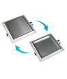 Quadrat Duschrinnen SQ-DRAIN 15x15 cm in Silber, Abfluss Befliesbar 2in1