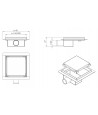 Quadrat Duschrinnen SQ-DRAIN 15x15 cm in Silber, Abfluss Befliesbar 2in1