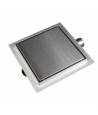 Quadrat Duschrinnen SQ-DRAIN 20x20 cm in Silber, Abfluss Befliesbar 2in1