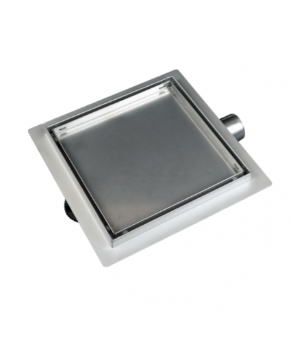 Quadrat Duschrinnen SQ-DRAIN 20x20 cm in Silber, Abfluss Befliesbar 2in1