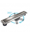 Duschrinnen 360 DRAIN 100 cm in Silber, Abfluss Befliesbar 2in1