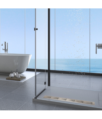 Duschrinnen DECOR DROPS NEXT 70 cm in Silber