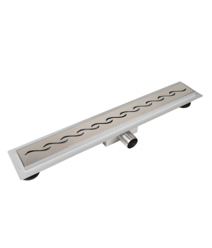 Duschrinnen DECOR WAVE NEXT 90 cm in Silber