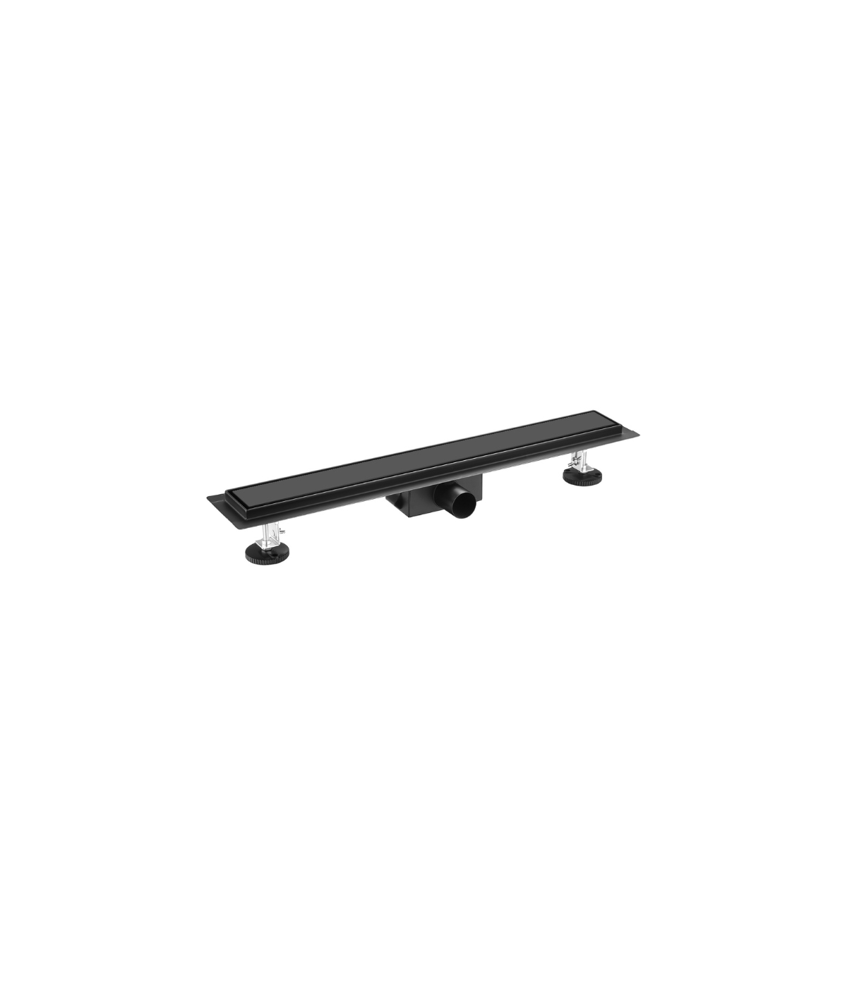 Duschrinnen DUPLEXA NEXT 70 cm in Schwarz, Abfluss Befliesbar 2in1