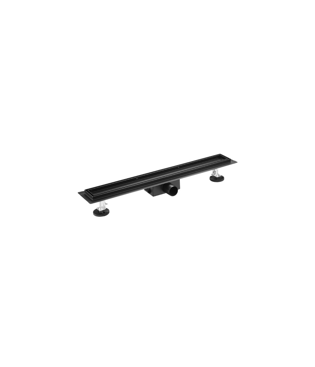 Duschrinnen DUPLEXA NEXT 70 cm in Schwarz, Abfluss Befliesbar 2in1