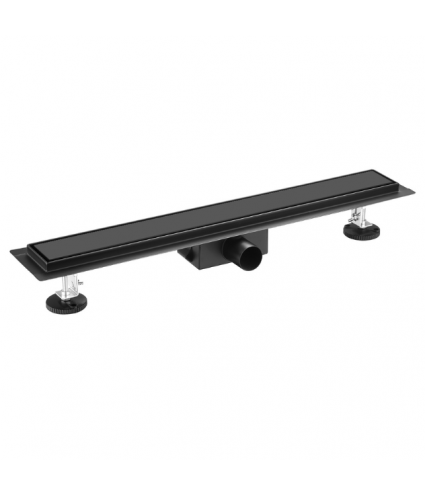 Duschrinnen DUPLEXA NEXT 90 cm in Schwarz, Abfluss Befliesbar 2in1