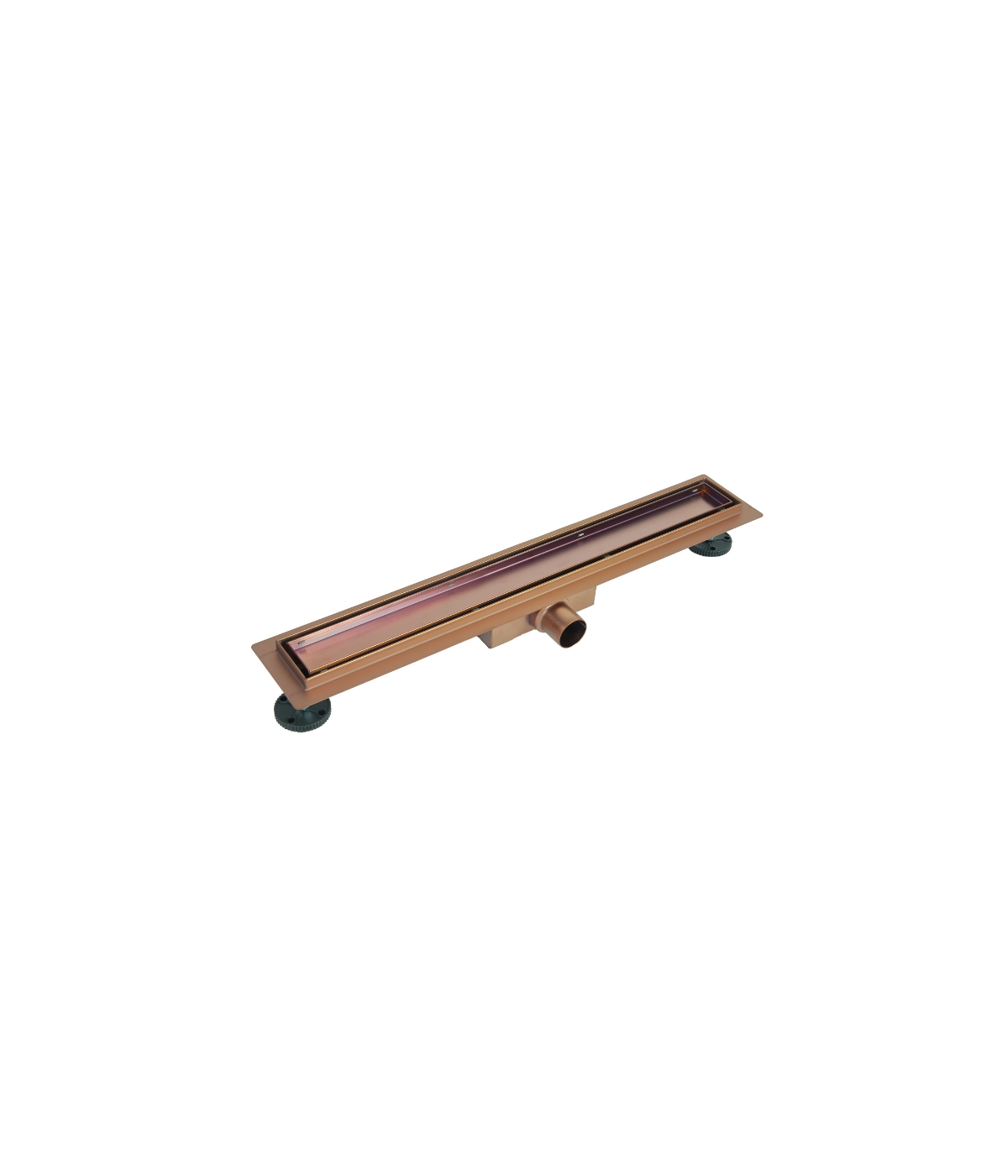 Duschrinnen DUPLEXA NEXT 60 cm in Kupfer, Abfluss Befliesbar 2in1