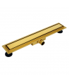 Duschrinnen DUPLEXA NEXT 60 cm in Gold, Abfluss Befliesbar 2in1