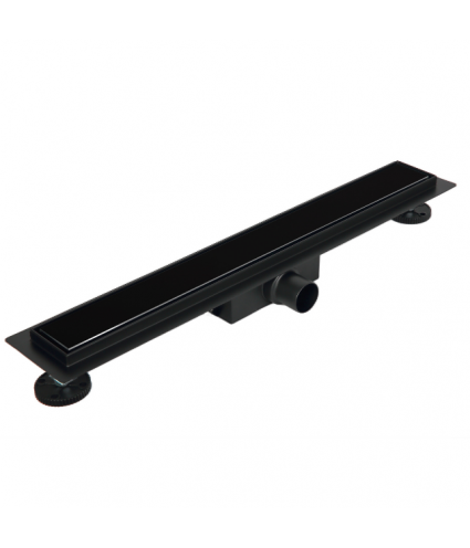 Duschrinnen G-DRAIN NEXT 90 cm in Schwarz, Abfluss Befliesbar 2in1