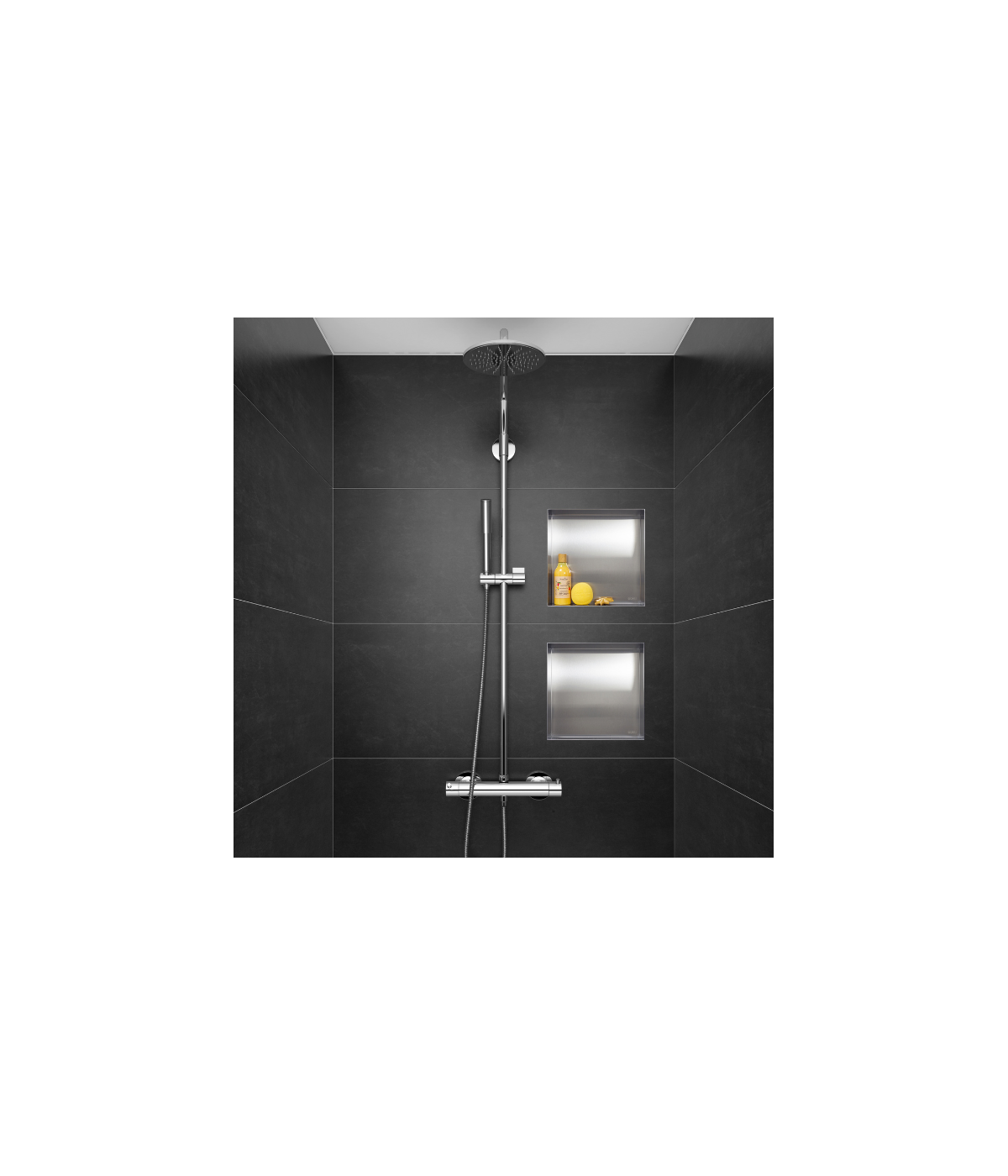 Duschnische Wandnische WALL BOX NO RIM 30x30x10 cm Silber