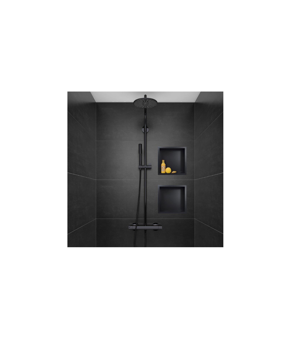 Duschnische Wandnische WALL BOX ONE 30x30x10 cm Schwarz