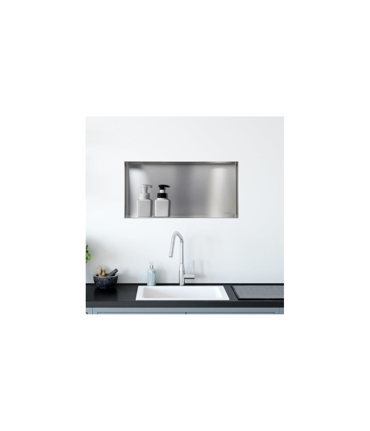 Duschnische Wandnische WALL BOX NO RIM 30x60x10 cm Silber