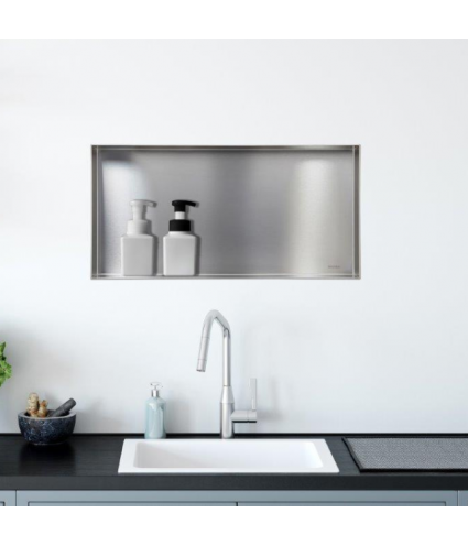 Duschnische Wandnische WALL BOX NO RIM 30x60x10 cm Silber
